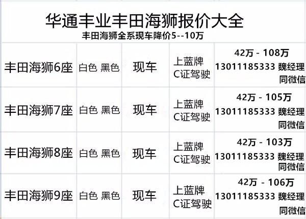 国总店 丰田海狮67座豪华商务车人生就是搏孝感丰田海狮4s店全(图1)